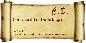 Constantin Dorottya névjegykártya